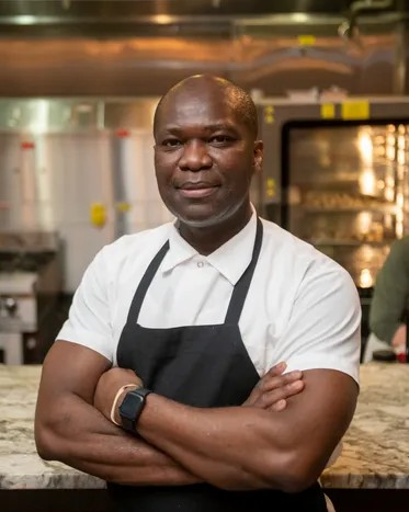 Chef Lloyd Roberts in the kitchen